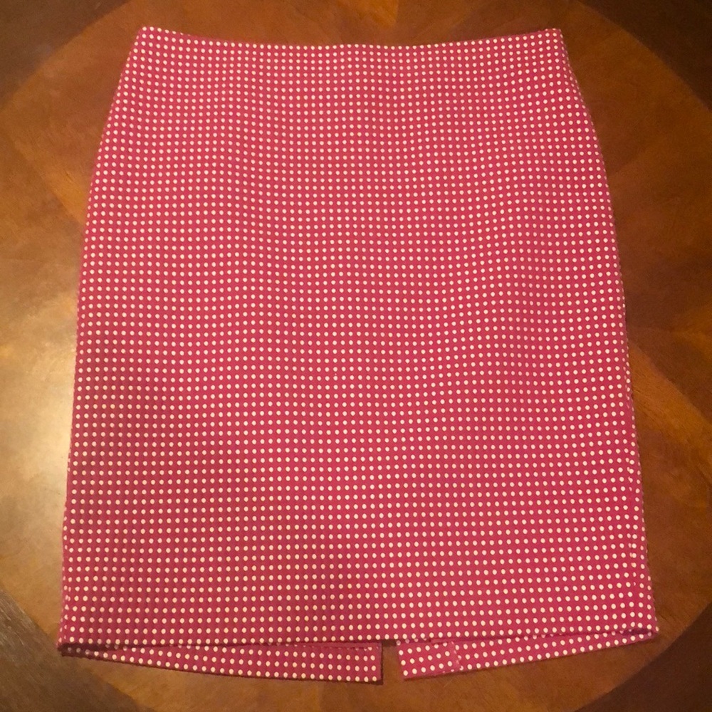 Ann Taylor Polka Dot Pencil Skirt Size 10